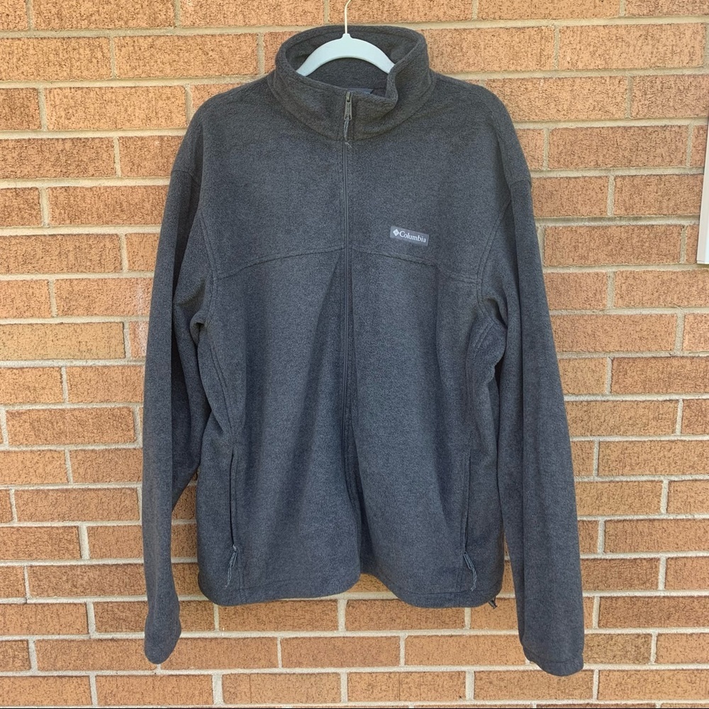 Men's Columbia Steens Mountain Full Zip Fleece Jacket Charcoal Gray Size XL